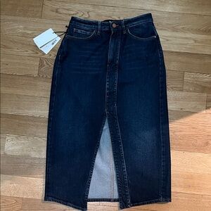 3x1 Dark Blue Denim Skirt